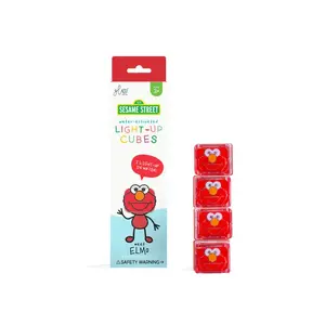 Vannas bloki Glo Pals glo Elmo Light-Up Cubes sarkani — vannas rotaļlieta ar apgaismojumu, 3+