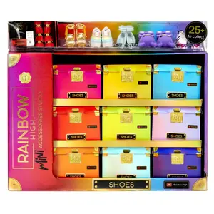Display Mga Accessories Rainbow High Shoes, 27 gab. — dažādi apavu aksesuāri lellēm