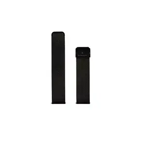 22 mm melna metāla sieta siksna viedpulksteņiem Garett Electronics STRAP_BLK_STL_22MM — platums 22 mm