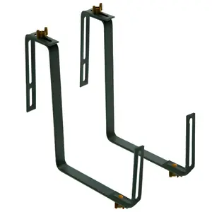 Balcony box holder BESK adjustable model 9055656 — metal, adjustable clamp for railing mounting