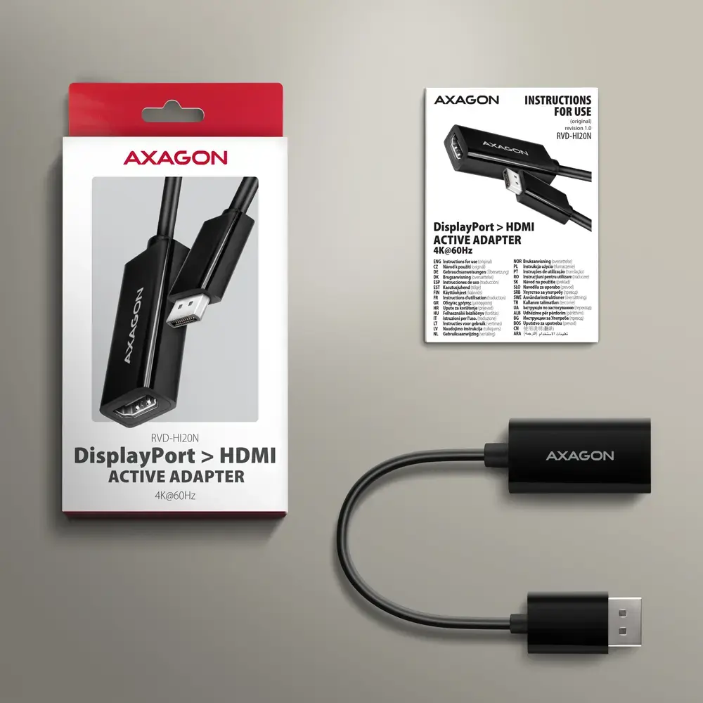 Адаптер DP на HDMI Axagon RVD-HI20N Photo 6