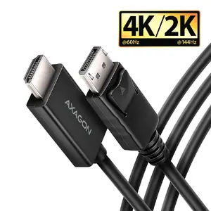 Axagon RVD-HI20C2 DP uz HDMI kabelis 1.8 m 4K 60Hz