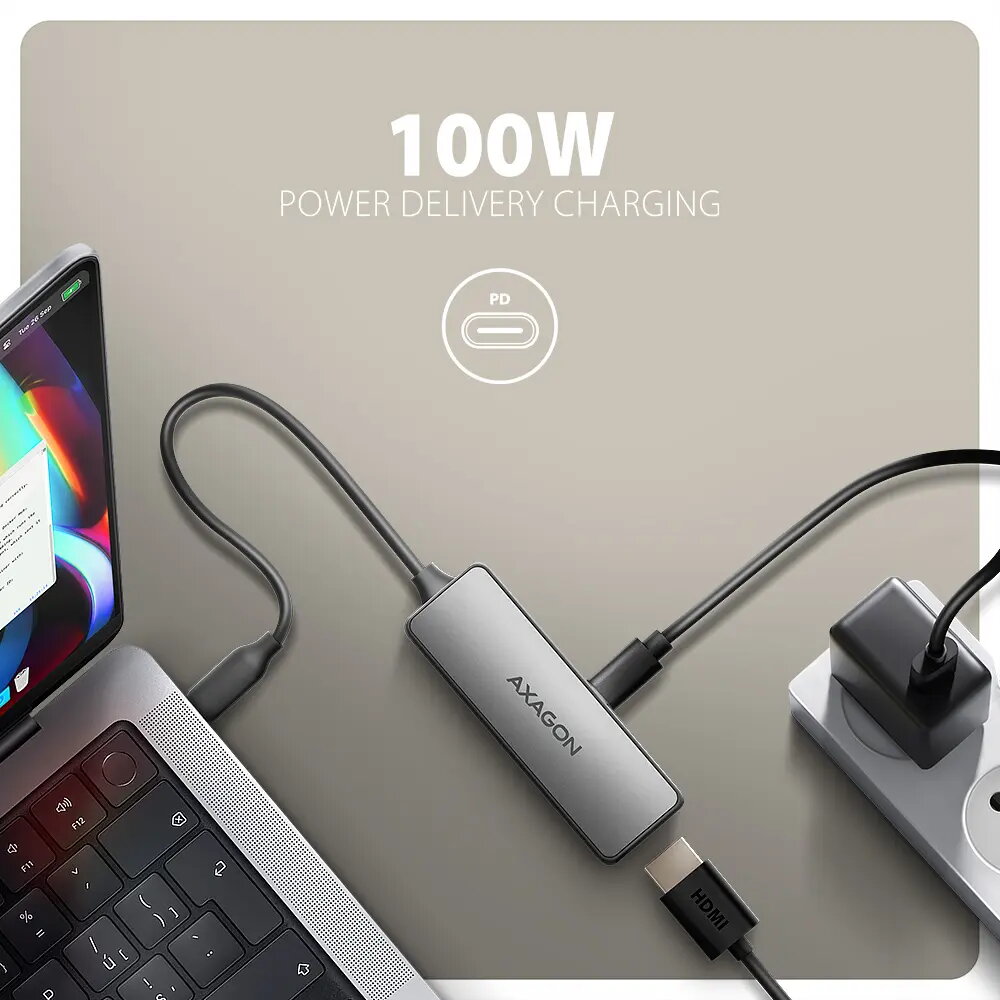 Адаптер USB-C на HDMI 2.1 Axagon RVC-HI8KPD Photo 3