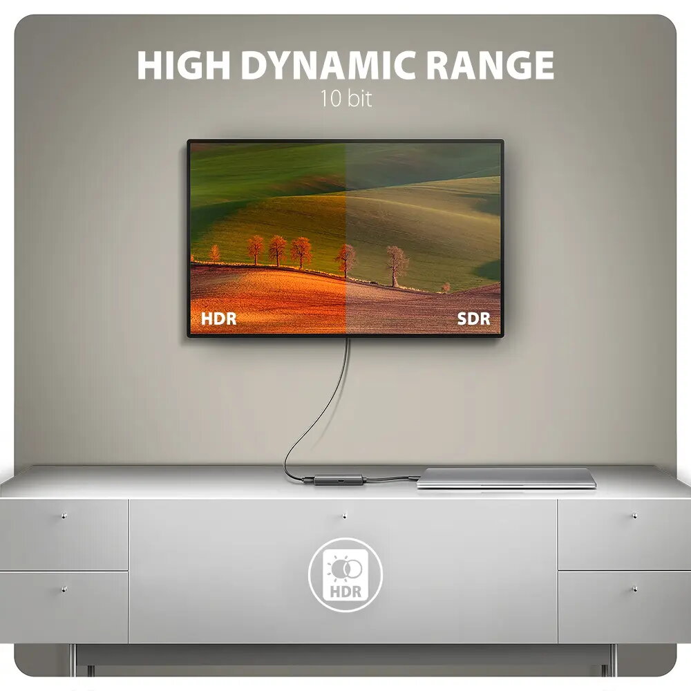 Адаптер USB-C на HDMI 2.1 Axagon RVC-HI8KPD Photo 5