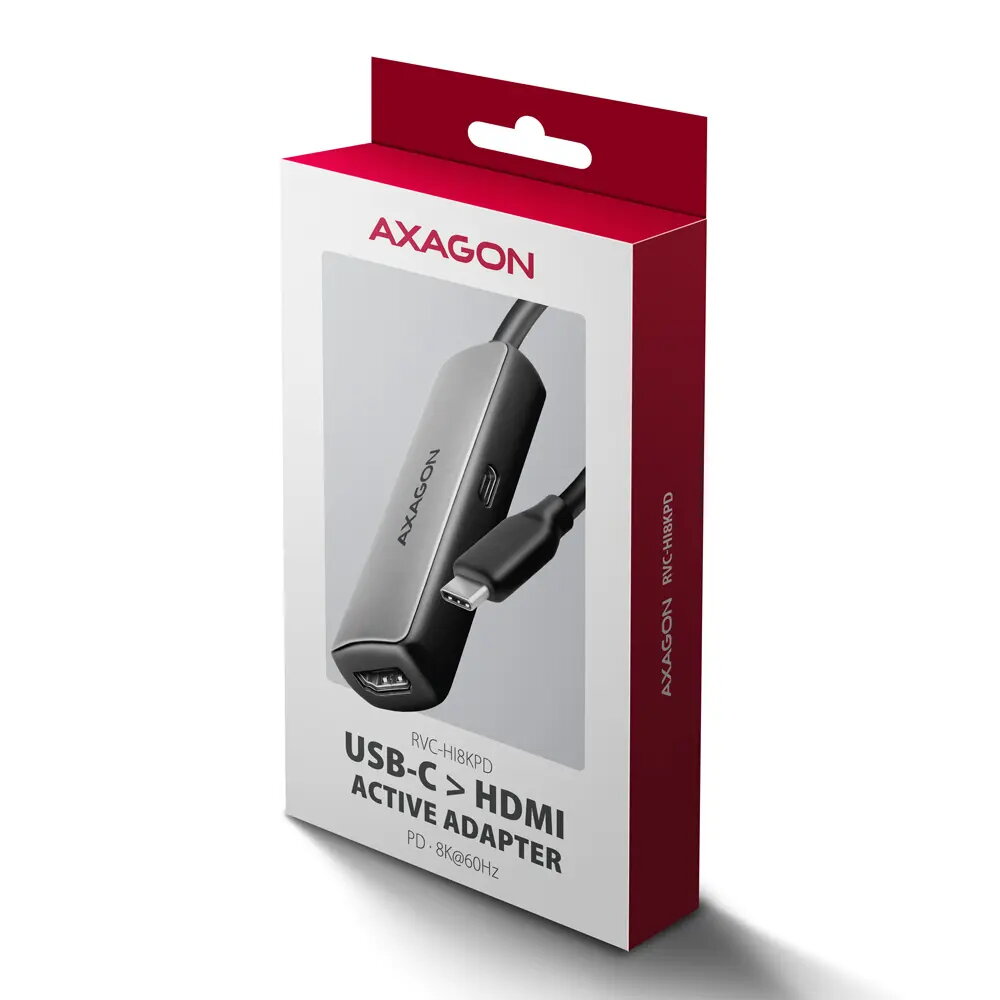 Адаптер USB-C на HDMI 2.1 Axagon RVC-HI8KPD Photo 8