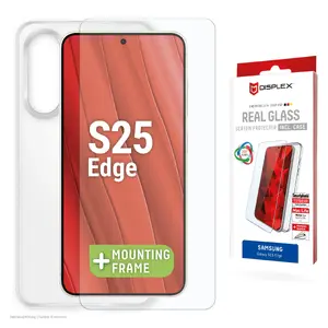 Защитное стекло и чехол Displex для Samsung Galaxy S25 Edge Устойчивый к царапинам