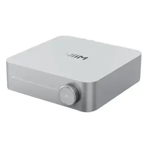 Stereo streaming amplifier WiiM Amp Silver — Wi‑Fi and Bluetooth network amplifier with multiroom support