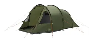 Easy Camp Hidra 4 Green Tunnel Tent for 4 Persons with Hard Frame and 3000 mm Waterproof Rating