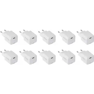 USB lādētājs Voltcraft UC-1C20W02 GaN, 10 porti USB-C/USB-A, līdz 20 W uz portu
