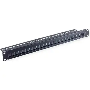 Rack-mount 19" Keystone Module Holder VALUE 26.99.0369 1U 24 Ports Shielded
