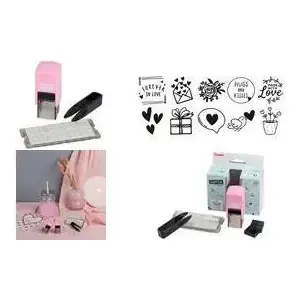 Self-inking stamp trodat SWITCH Liebesbotschaften 1002479 — pre-inked message stamp, compact office use