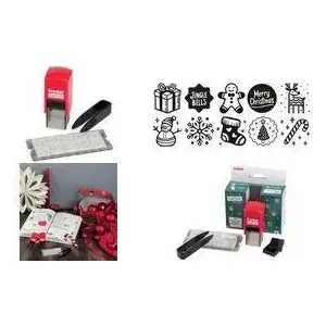 Self-inking stamp trodat SWITCH Christmas Stamp 1002480, removable face plate, compact desktop size