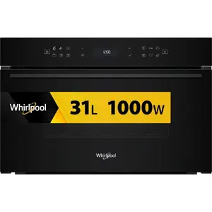 Whirlpool WMD7O4TB Built-in Grill Microwave with 31 L Capacity, 1000 W Power, Touch Control, Steam Cooking, and LCD Display in Black