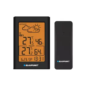 Weather station BLAUPUNKT WS15BK black — indoor/outdoor temperature and humidity monitoring