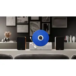 Turntable BLAUPUNKT Vertical Fully Automatic Silver — belt-drive, 33 1/3 rpm, Bluetooth, built-in speakers