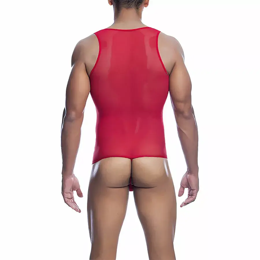 Боди Mob D-243562 L/XL красное прозрачное Photo 4