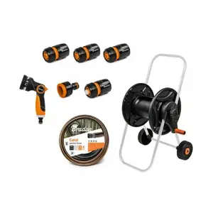 Катушка для шланга BRADAS ECO-AG26020SET1 25 м 1/2" с пистолетом и фитингами