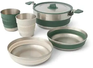 Camping cookware SEA TO SUMMIT Detour SL Steel One Pot 3L 5P, stainless steel camping pot set