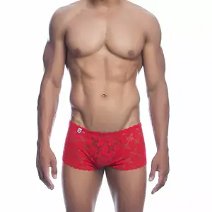 Боксер Mob RED LACE размер L/XL D-243522, мужские боксерские трусы с красным кружевом