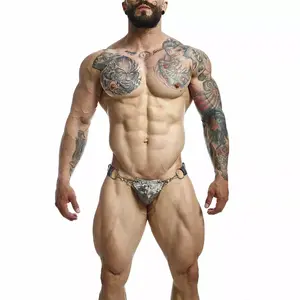 Джокстрэп Mob DNGEON SNAP GRAY One Size — поддерживающее мужское белье с защёлкой