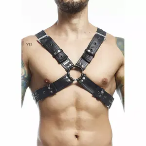 Пояс-гартер Mob D-243409, чёрный, one size — регулируемые ремни с металлическими кольцами