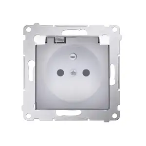 Розетка Kontakt-Simon DGZ1BZ.01/11A, IP44, 250 В, пластиковый корпус, 84×45×89 мм, белая