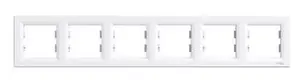 Schneider Electric шести-местная горизонтальная рамка Asfora белая EPH5800621