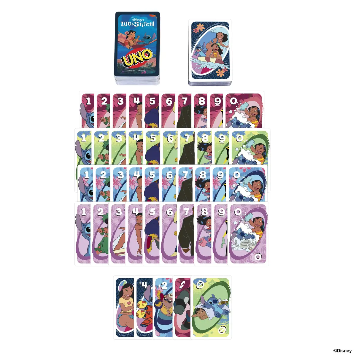 Kāršu spēle MATTEL UNO Disney’s Lilo and Stitch Photo 5