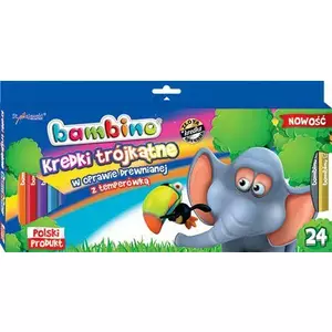 Colored pencils st. majewski BAMBINO triangular 24 colors wooden set with sharpener