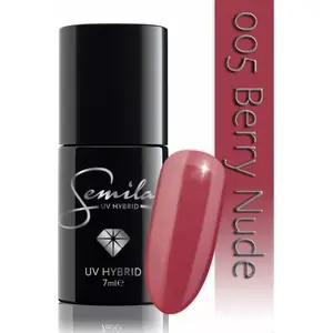 Nail polish SEMILAC 005 Berry Nude 7 ml — color polish bottle 7ml