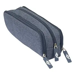Pencil Case Wedo 24245133 Polyester Blue 230x75x85mm