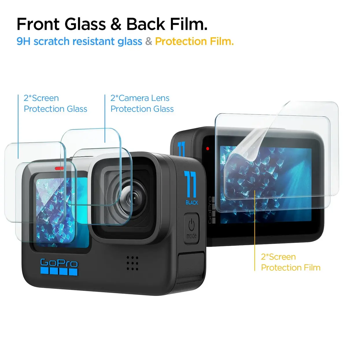Spigen rūdīts stikls priekš GoPro HERO11 Black Photo 2