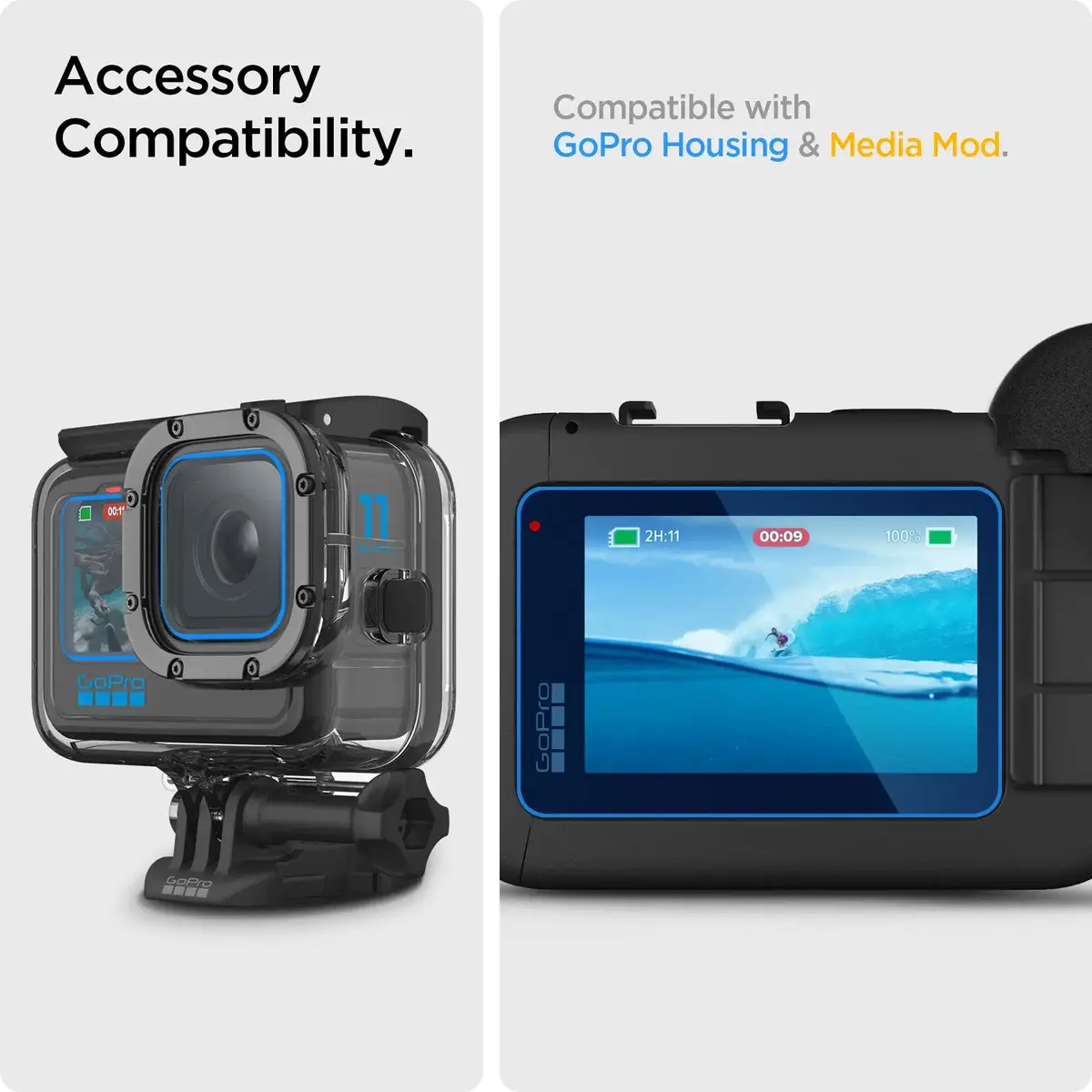 Spigen rūdīts stikls priekš GoPro HERO11 Black Photo 3