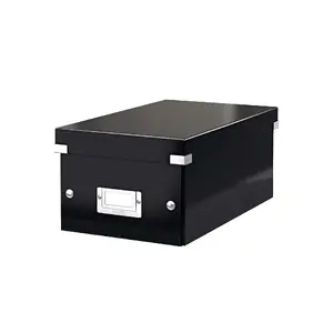 Document storage box LEITZ 60420095, polypropylene (PP), black, 1 drawer, 206×352×147 mm