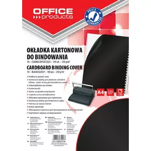 Binding Covers Office Products A4 250gsm Glossy Cardboard, 100 pcs, Black