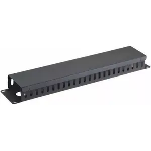 Organizators Triton 19" 2U, pilnībā metāla ar vāku 90x45mm, caur, melns
