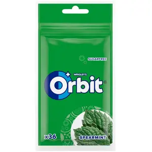 Chewing gum pouch Orbit Spearmint 36 pcs, soft pellet gum, sugar-free