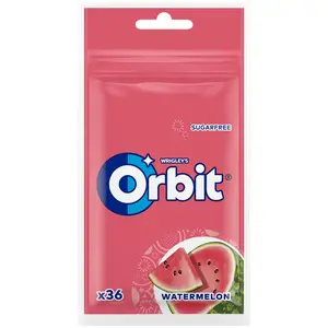 Pouch Orbit Watermelon 36 pcs – Orbit chewing gum pouch with watermelon flavor, 36 pieces