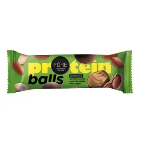 Шоколадные трюфели PURE 40 г — тёмный шоколад с начинкой арахисовой пастой, pure chocolate