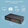 QOLTEC 52296 Ethernet PoE Switch 4x PoE + 1x Uplink Photo 2