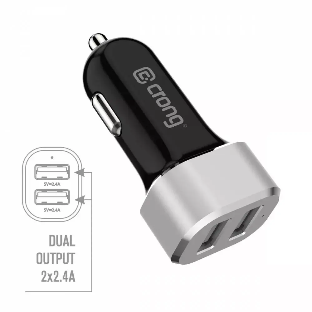 Автозарядка Crong CRG-PWRC-USB24-ALU Photo 3