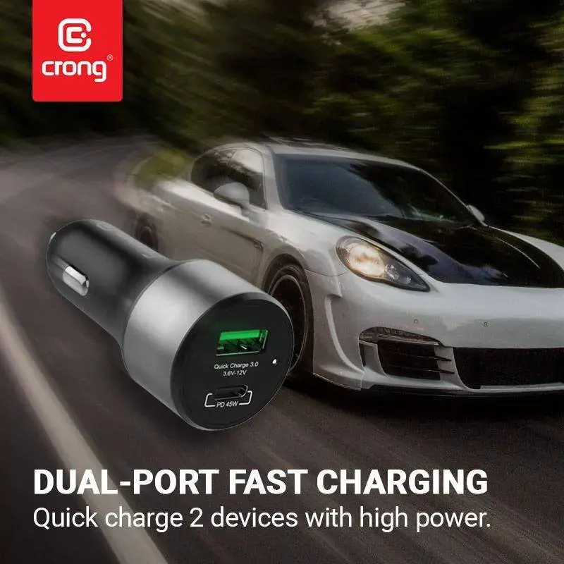 Car Charger Crong CRG-PWRC-USBC63-BLK Photo 6