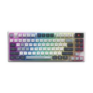 Mechanical Tenkeyless Gaming Keyboard MSI FORGE GK600 TKL Wireless USB + Bluetooth QWERTY UK English RGB Blue/White