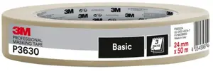 Maskēšanas lente 3M Scotch PRO 24 mm x 50 m bēša — krāsošanas lente vidējā platumā
