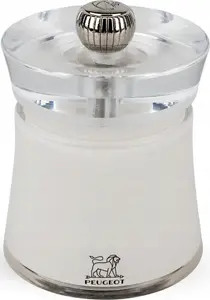 Salt mill PEUGEOT Bali 8 cm — ceramic grinder, white finish
