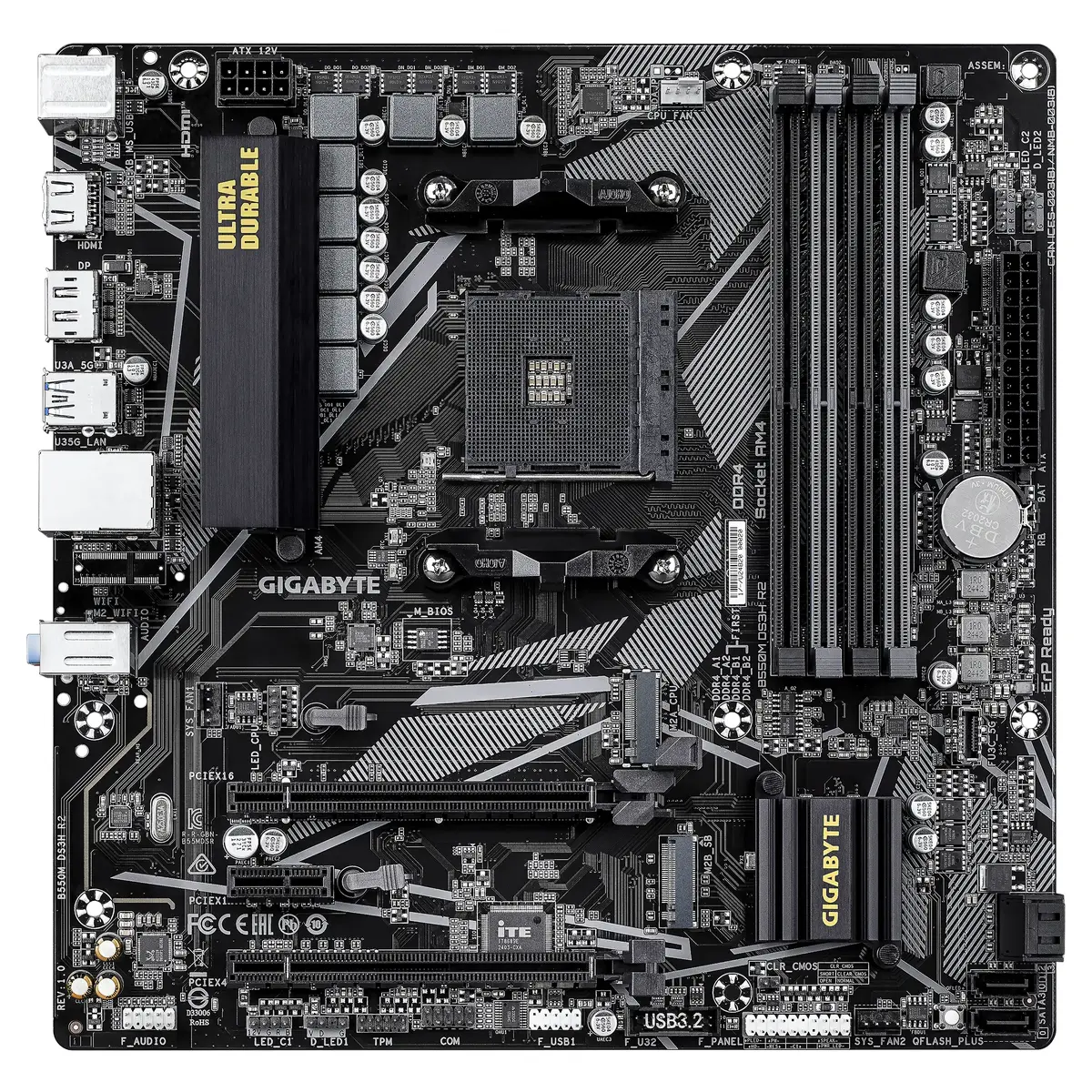 Материнская плата GIGABYTE B550M DS3H R2, B550 Photo 2