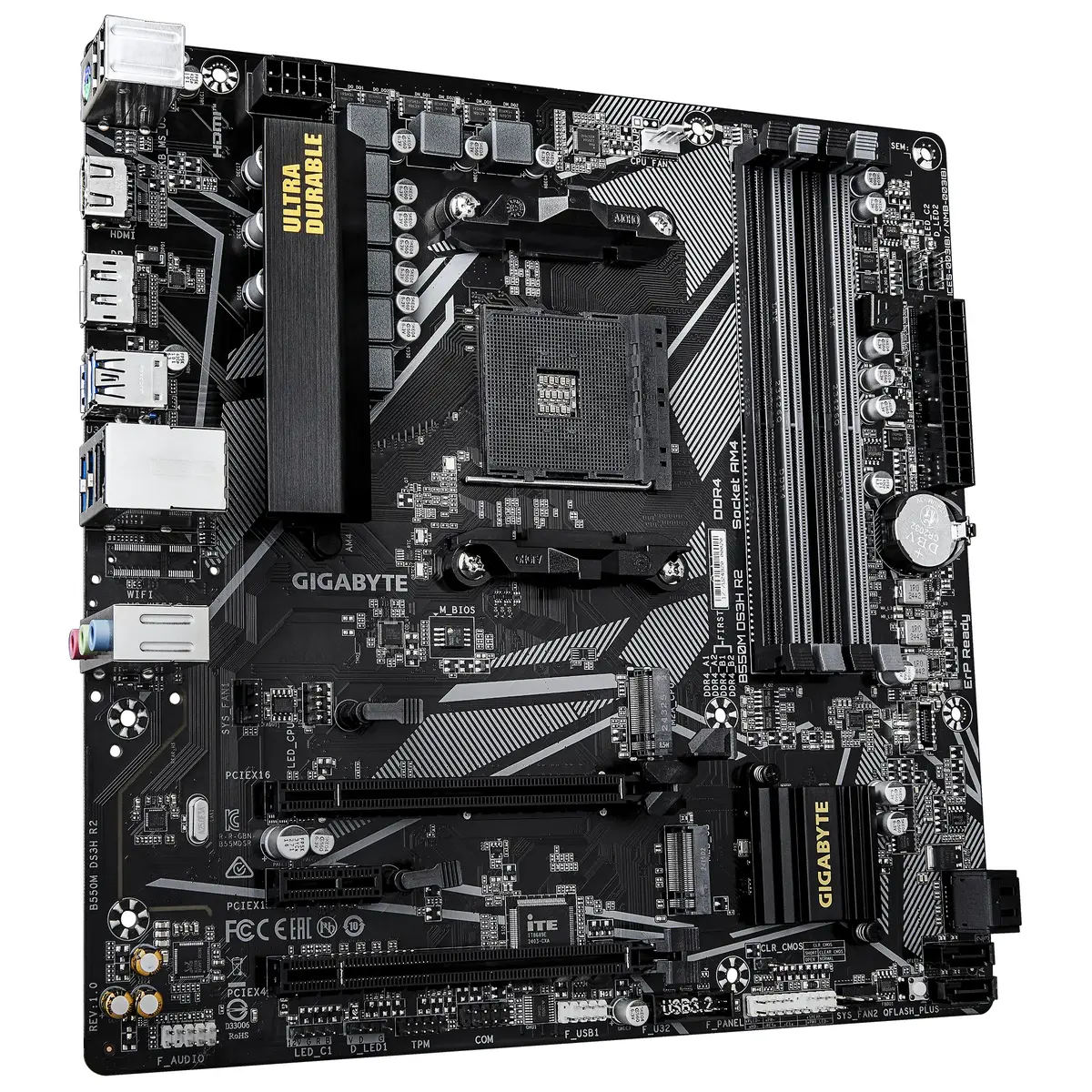 Материнская плата GIGABYTE B550M DS3H R2, B550 Photo 3