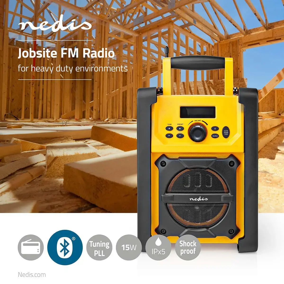 Worksite FM Radio Nedis RDFM3100YW Photo 10