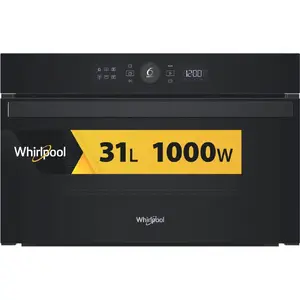 Встроенная микроволновая печь с грилем Whirlpool WMD44MB емкостью 31 л мощностью 1000 Вт сенсорным управлением и черным корпусом