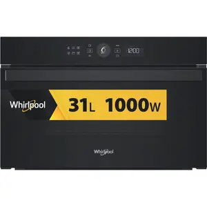 Whirlpool WMD44MB Iebūvējamā mikroviļņu krāsns ar grillu 31 L ietilpību 1000 W jaudu skārienjutīgu vadību un melnu korpusu